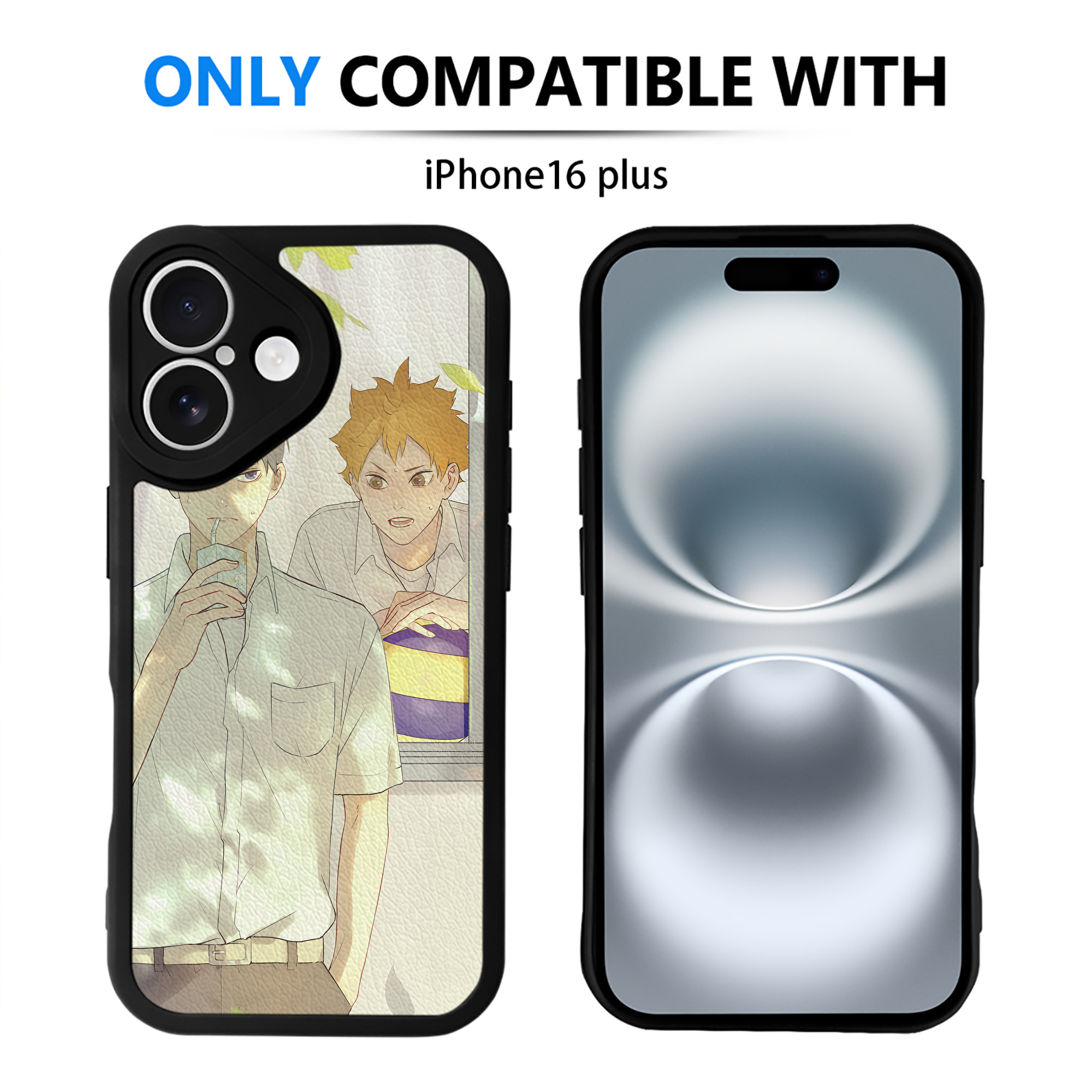 （画像用） ハイキュー!! Haikyu!! 【iPhone 16シリーズ対応】シリコンスマホケース（レザー調） 材質：シリコン